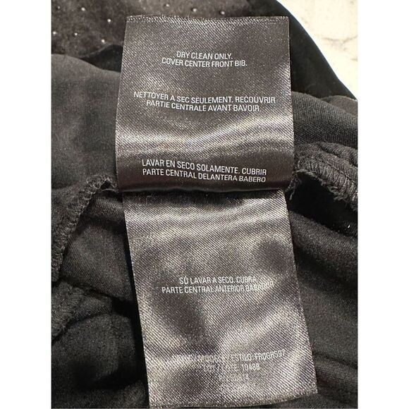 T Tahari Women's Black Lala Velvet Gold Studded Embellished Top Size Small - Picture 9 of 9